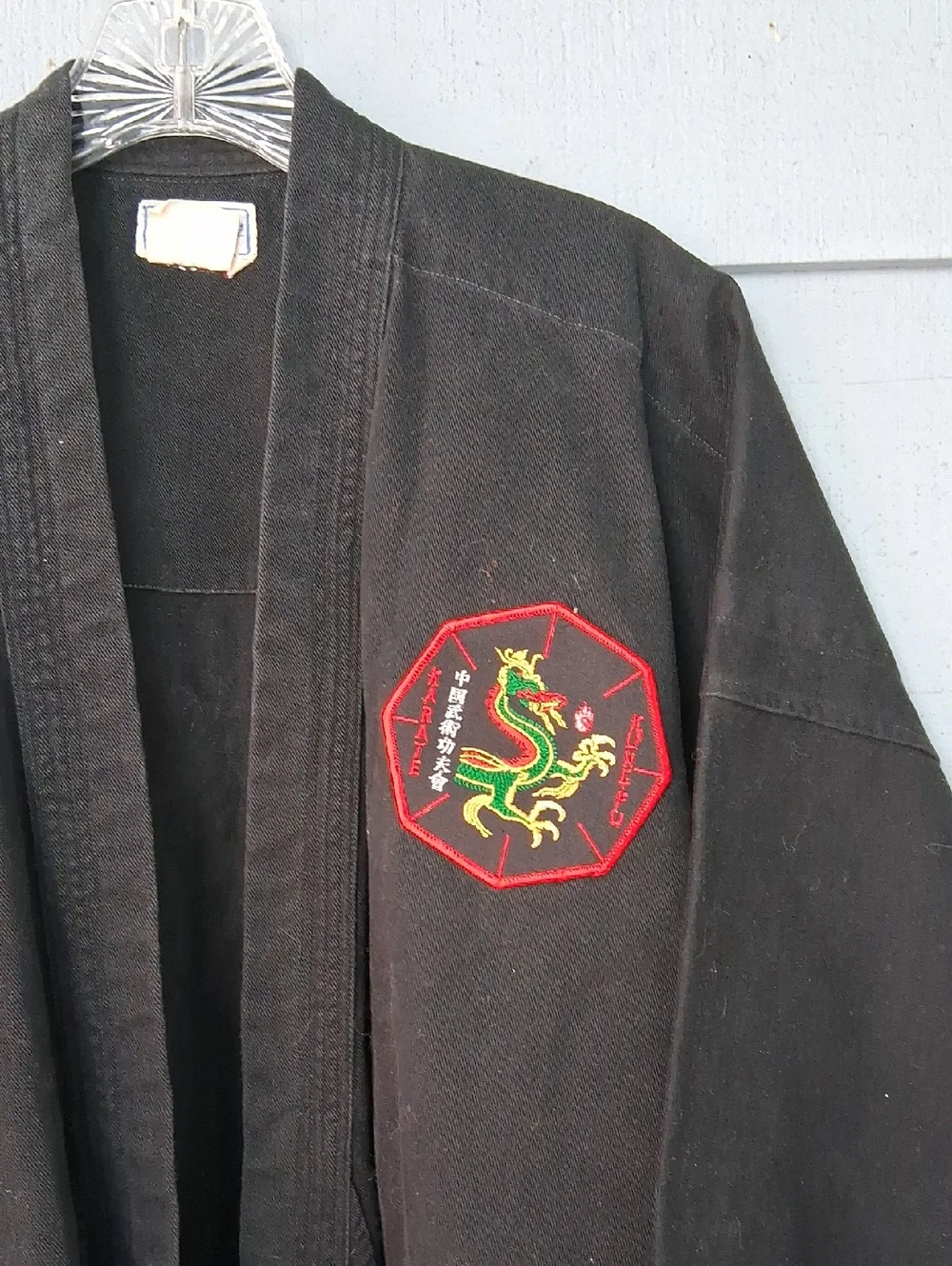 Martial Arts Jacket with Dragon Graphic